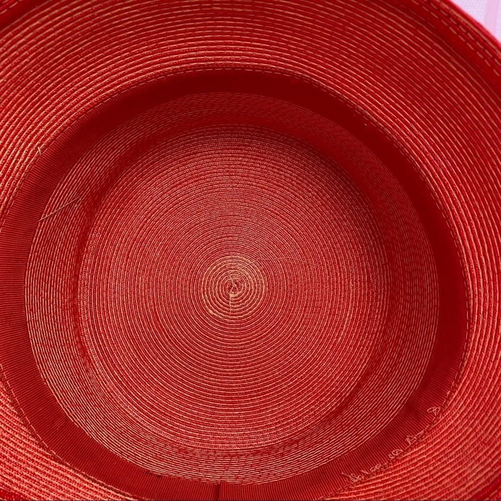 Vintage Orange Bucket Cloche Hat - Picture 9 of 9